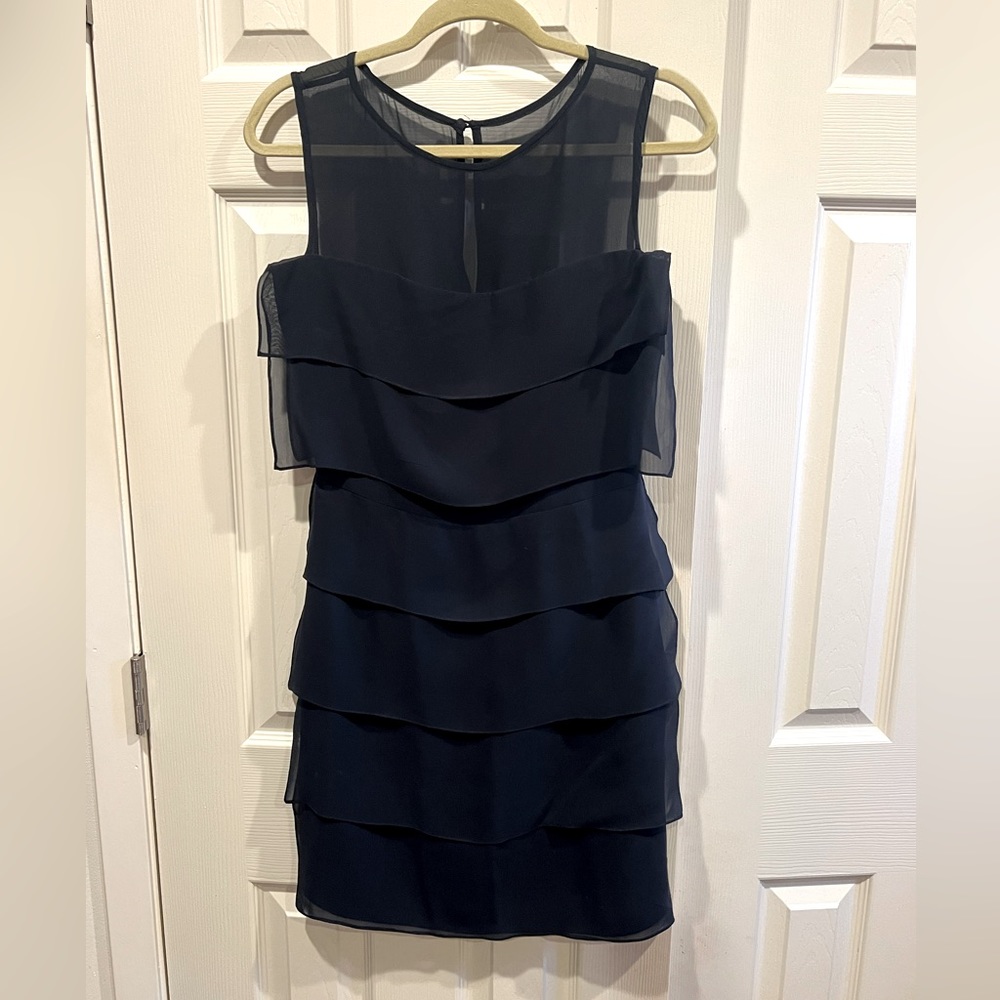 Tootsies brand sheath layered silk dress